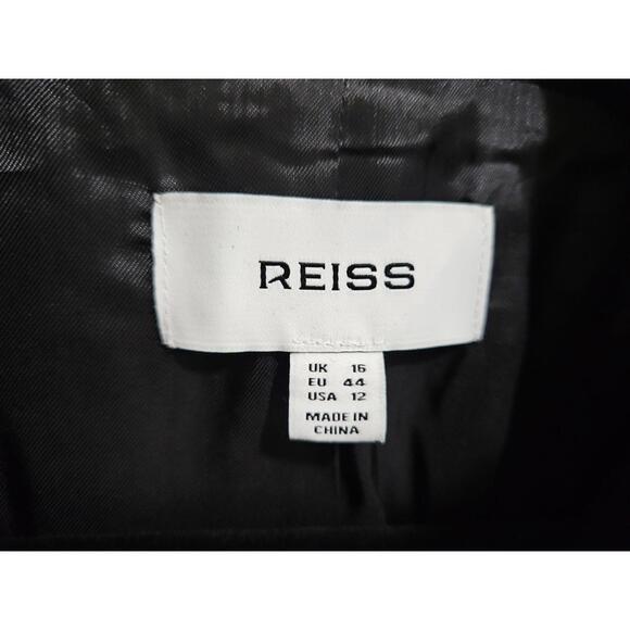 New Reiss Black Double-Breasted Coat - Picture 11 of 11